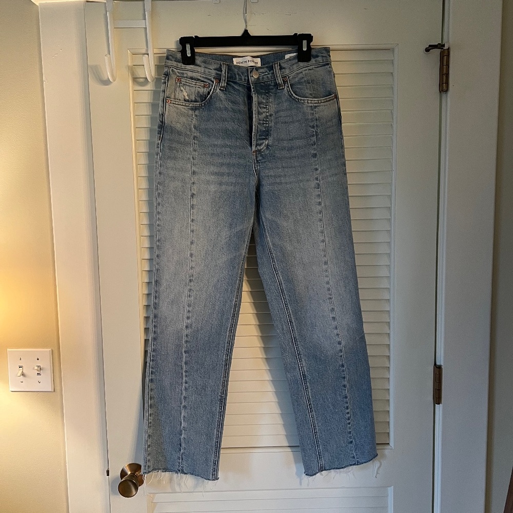 Denim Forum The Arlo high rise straight jean LIKE NEW